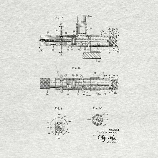 Apparatus for Applying a Getter Material Vintage Patent Drawing by TheYoungDesigns